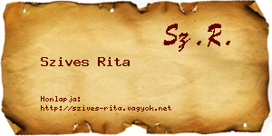 Szives Rita névjegykártya